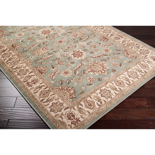 Free Form Seafoam Classic Border Rug