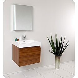 Great Prices Fresca Nano Teak Bathroom Vanity with Medicine Cabinet