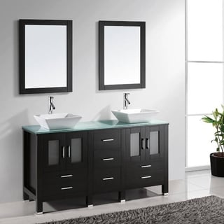 Low Price Virtu USA Bradford 60-inch Double Sink Bathroom Vanity Set
