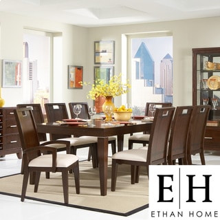 ETHAN HOME Silves Warm Cherry Transitional 9-piece Dining Set
