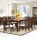 TRIBECCA HOME Silves Warm Cherry Transitional 9-piece Dining Set