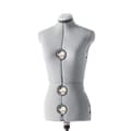 Singer Large Gray Foam and Fabric Adjustable Dress Form Torso