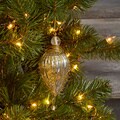 Glass and Brass Trim Silver Kugel Christmas Ornament (India)
