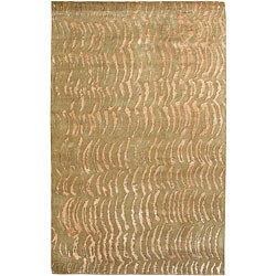 Hot Deal Julie Cohn Hand-knotted Resonate Beige Abstract Design Wool Rug (9' x 13')