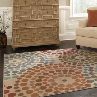 Hot Deal Biege Abstract Rug (7'10 x 10')