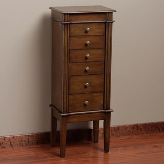 Elite Star Coffee 6-Drawer Jewelry Armoire