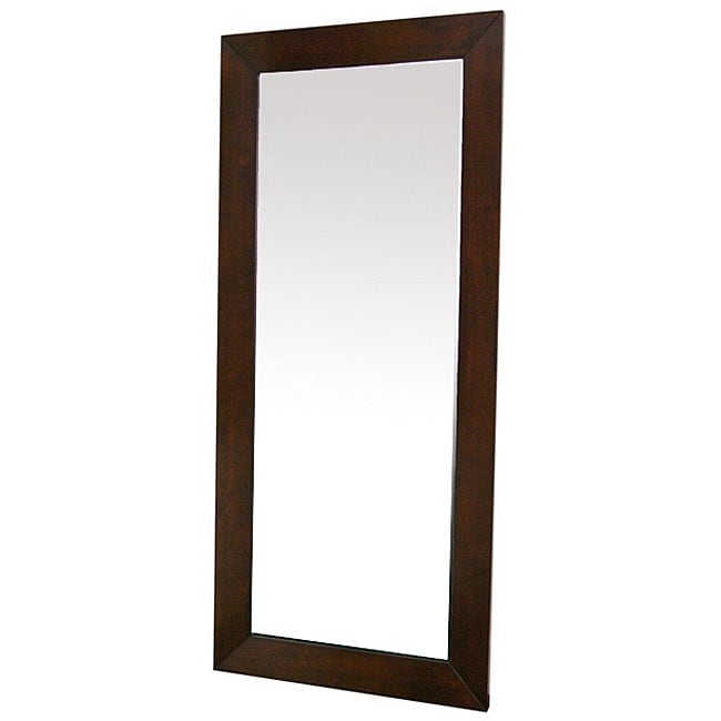 Doniea Dark Brown Woodframed Rectangular Mirror 13323369 Overstock