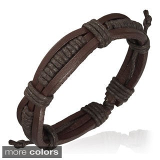 Genuine Leather Brown 'Unity' Bracelet