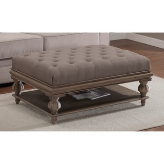 Buy Cheap Elements Rubbed Medium Brown Wood Ottoman