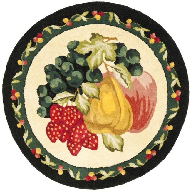 Safavieh Handmade Novelty Fruit Multi Wool Rug (3' Round) 13328496