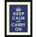 Vintage Repro 'Keep Calm (navy)' Framed Art Print