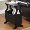ETHAN HOME Astara Black Magazine Rack End Accent Table