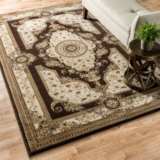 Great Prices Primeval Coffee/ Ivory Oriental Rug (7'7 x 10'6)