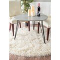 Hand-woven Alexa Flokati Natural Wool Shag Rug (8' Round)