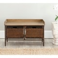 Safavieh Sutton Antique Pewter/ Light Ash Storage Bench