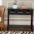 Safavieh Corby Distressed 3-Drawer Black Console Table