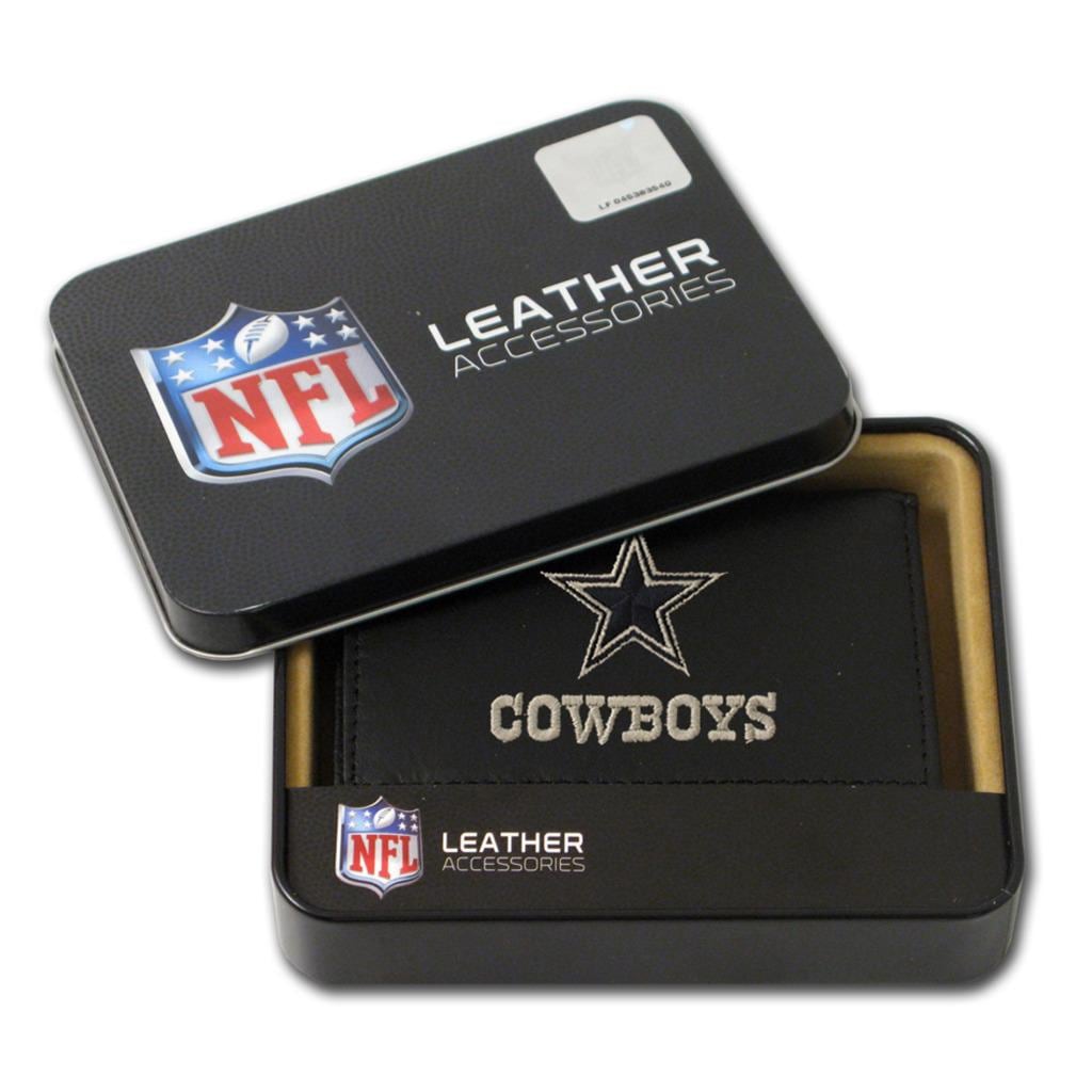Dallas Cowboys Men's Black Leather Trifold Wallet 13341049
