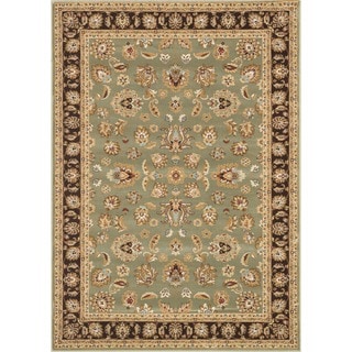 Primeval Sage/ Coffee Oriental Rug (9'2 x 12'7)