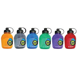 BPA-free 30-oz Assorted Color with Smart Cap Plastic Canteen Water Bottle (Pack of 6)