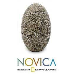 Eggshell Mosaic 'Snow' Decorative Box (Thailand)