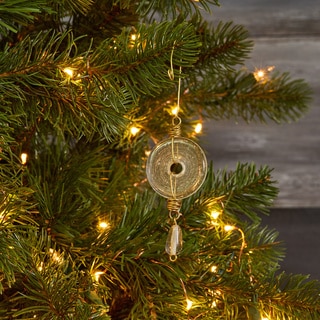 Clear Round Glass Ornament (India)