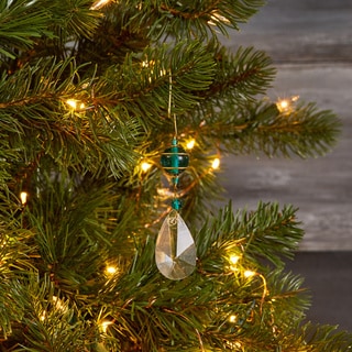 Green Glass Crystal Hanging Ornament (India)