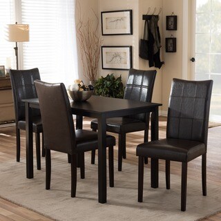 Eugene Dark Brown 5-piece Modern Dining Set