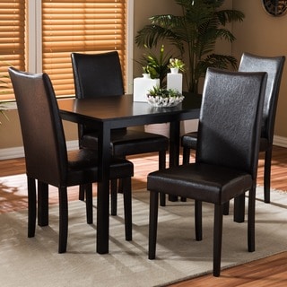 Sweden 5-piece Dark Brown Modern Dining Set
