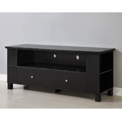 Black Wood 60-inch TV Stand - Overstock Shopping - Great Deals on 