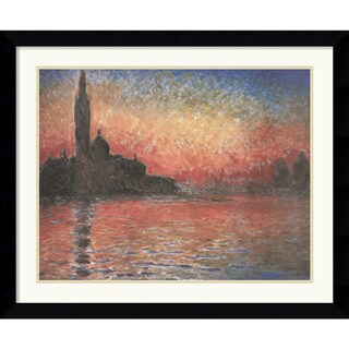 Claude Monet 'Dusk, Sunset in Venice, 1908' Framed Art Print