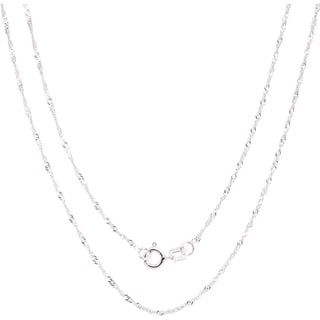 Fremada 14k White Gold Singapore Chain Necklace (16-30 inch)