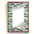 Recycled Wood Maha Jigsaw Framed Mirror (Thailand)
