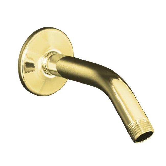 Kohler K-7395-PB Vibrant Polished Brass Showerarm And Flange, 5-3/8" Long