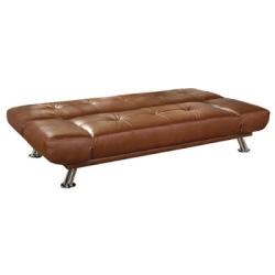 Leather ette Brown Futon Sofa Bed