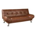 Leather ette Brown Futon Sofa Bed