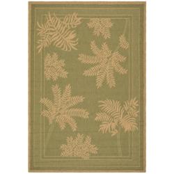 Low Price Safavieh Indoor/ Outdoor Green/ Natural Rug (5'3 x 7'7)