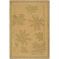 Indoor/ Outdoor Natural/ Gold Rug (9' x 12')
