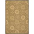 Indoor/ Outdoor Gold/ Natural Rug (6'7 x 9'6)