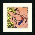 Roy Lichtenstein 'Kiss V, 1664' Framed Art Print
