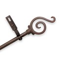 Adjustable Curtain Rod Set with Swirl Finial