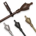 Adjustable Curtain Rod Set with Bishop Finial