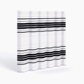 Maytex Horizontal Stripe Fabric Shower Curtain