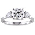 Miadora Sterling Silver Cubic Zirconia Engagement Ring