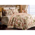 Greenland Home Fashions Butterflies 3-Piece Full/ Queen-size Quilt Set