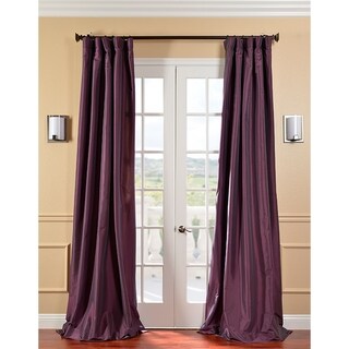 Solid Faux Silk Taffeta Dahlia 96-inch Curtain Panel