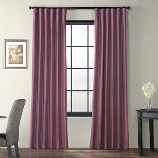 Solid Faux Silk Taffeta Dahlia 108-inch Curtain Panel