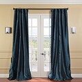 Solid Faux Silk Taffeta Mediterranean 108-inch Curtain Panel
