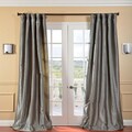 Solid Faux Silk Taffeta Platinum 120-inch Curtain Panel