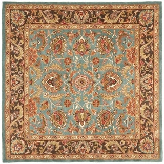Buy Cheap Safavieh Handmade Heritage Blue/ Brown Wool Rug (8' Square)