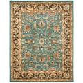 Handmade Heritage Blue/ Brown Wool Rug (9'6 x 13'6)